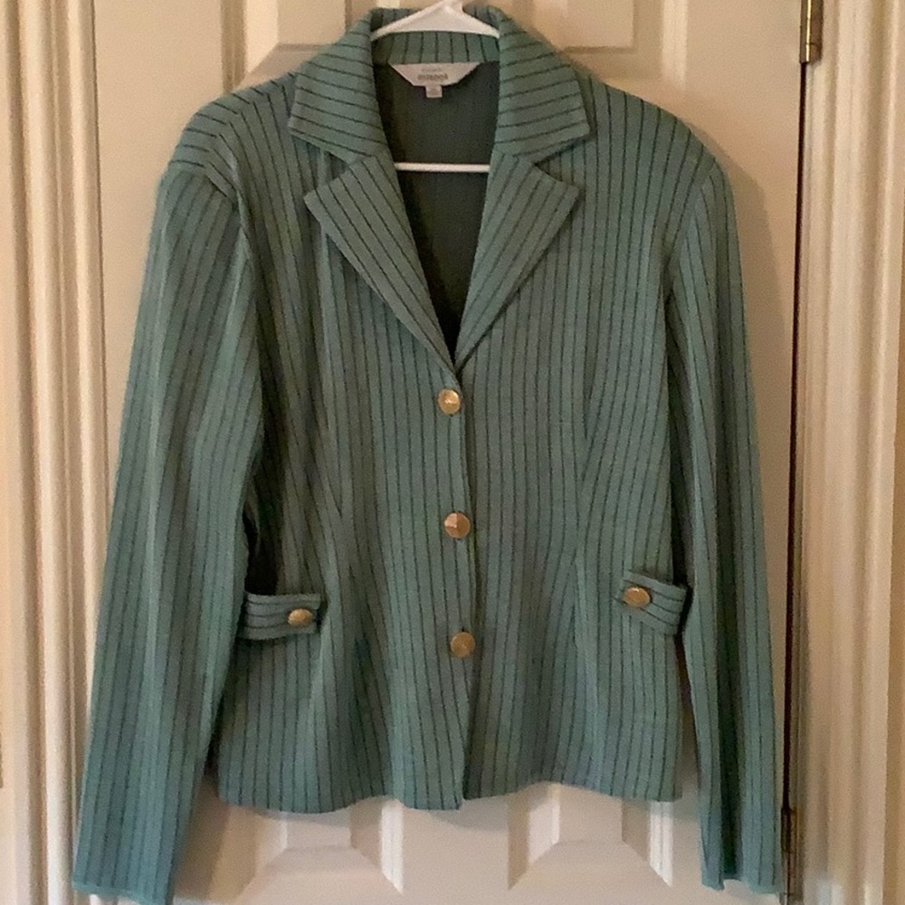 Misook light aqua color blazer.       Size XL